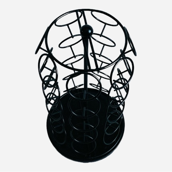 COFFEE Capsules Carousel Stand 35 Coffee Pod Pack Holder Storage Black Organizer - Picture 4 of 5